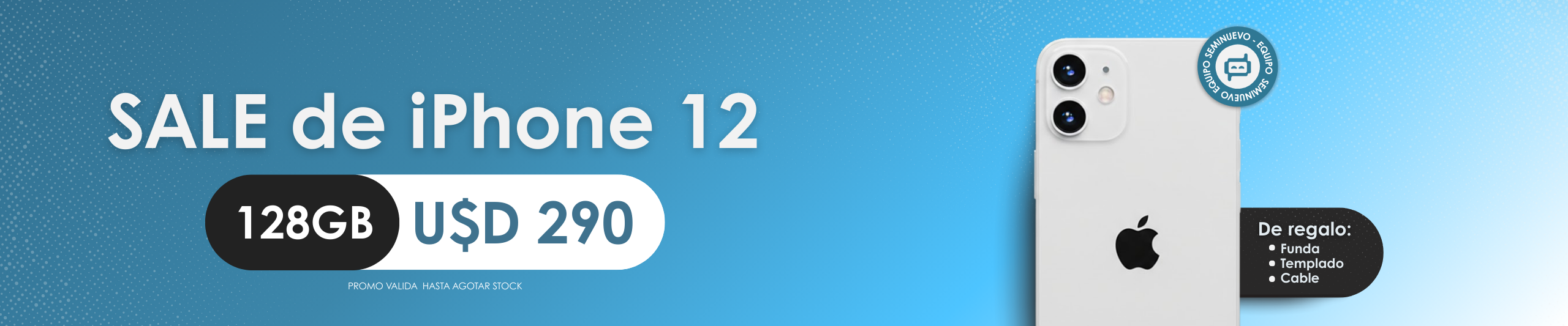 SALE de iPhone 12 - 128GB U$D 290